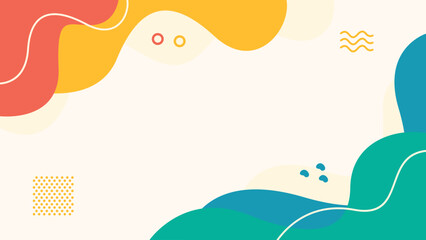 Fototapeta premium Hand drawn abstract fluid background