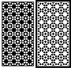 abstract laser cutting pattern for partition
