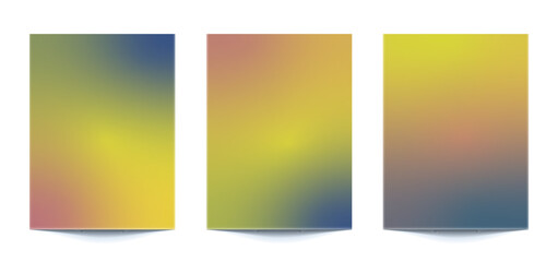 Obraz premium set abstract multi color gradient backgrounds of vibrant colors with pastel colors. For covers, wallpapers, brands, social media and other mobile projects