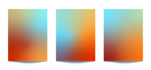 Naklejka premium set abstract multi color gradient backgrounds of vibrant colors with pastel colors. For covers, wallpapers, brands, social media and other mobile projects