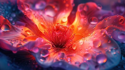 Dew-covered Flower Petals