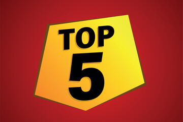top 5 poster banner graphic design icon logo sign symbol social media website coupon

