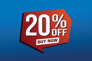 20% twenty percent off buy now poster banner graphic design icon logo sign symbol social media website coupon

