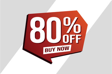80% eighty percent off buy now poster banner graphic design icon logo sign symbol social media website coupon

