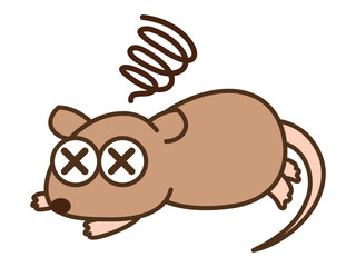 害虫_倒れるネズミ