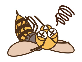 害虫_倒れるハチ