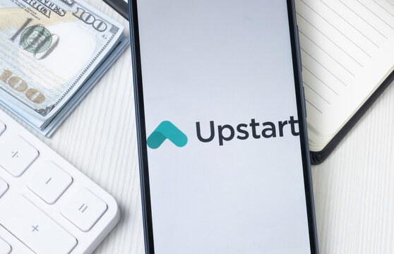 New York, USA - 21 June 2024: Upstart Logo on Phone Screen, Company Icon