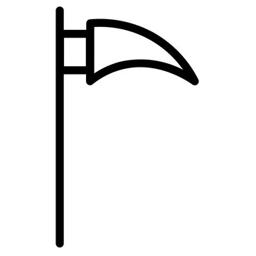 recommend clip art: Garden Scythe Tool Line Icon