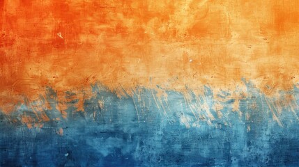 Fototapeta premium Abstract Orange And Blue Gradient Grunge Background Texture Wall
