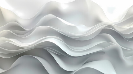 Obraz premium Abstract white whorls and waves, creating a seamless flow of soft curves and smooth textures.