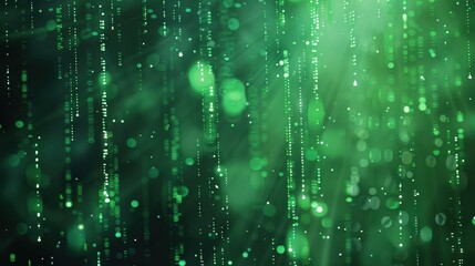 Abstract Green Light Bokeh