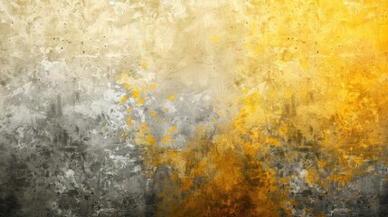 Obraz premium Abstract Yellow and Grey Grunge Texture Wall Background
