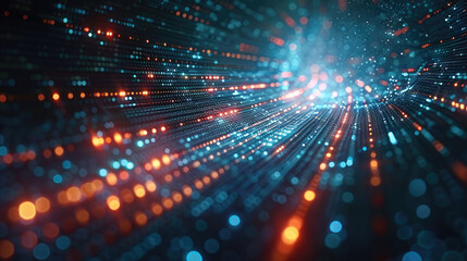 Fototapeta premium Abstract dark digital dynamic background