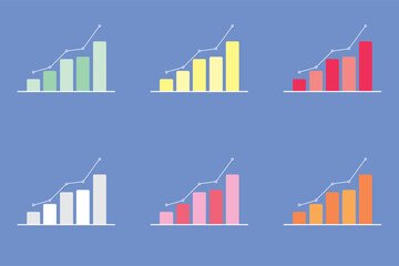 Business graph with an upward arrow showing financial growth and success 