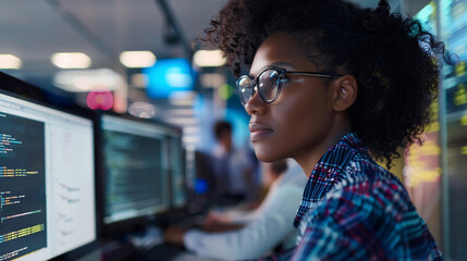 Remote staff are updating databases together.