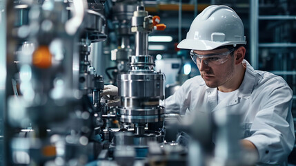 The engineer is optimizing the use of automation in the production process.