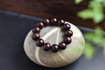 Purple Sandalwood Bracelet, Chinese Traditional Culture, Cultural Handicraft Bracelet, Small Leaf Purple Sandalwood