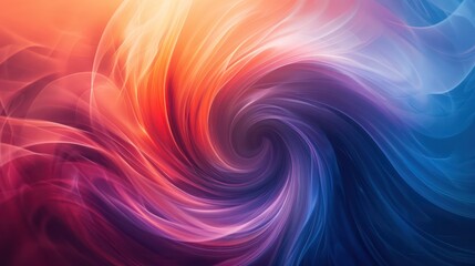 A colorful swirl of red, blue, and yellow