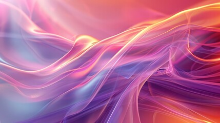 Naklejka premium A colorful, flowing piece of art with a purple and orange hue