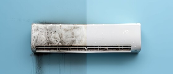 Dirty vs Clean Air Conditioner.