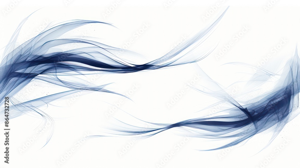 Aufkleber a long, blue wave that is almost as long as the width of the image