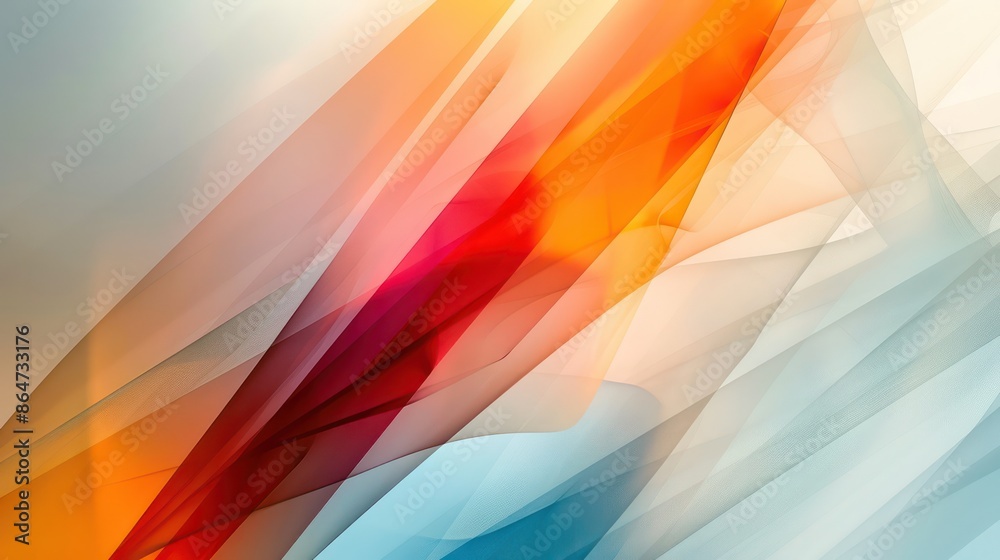 Leinwandbilder business abstract design with overlapping lines and soft gradients, ideal for a sleek and profession