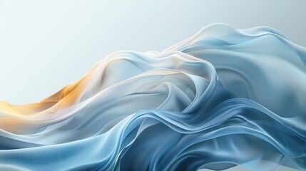 Obraz premium A blue and white fabric with a wave pattern
