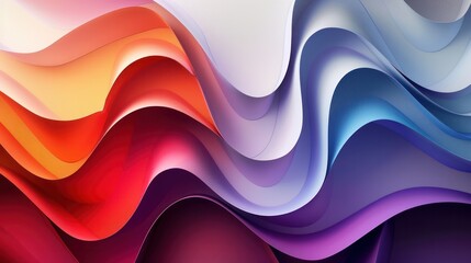 A colorful wave with a blue stripe