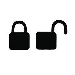 Vector padlock icon isolated on white background	