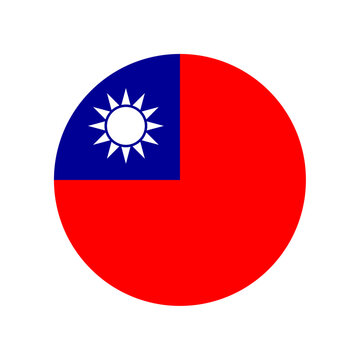 Round Taiwan flag icon