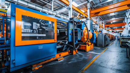 Diecasting machine Located in a high-tech factory.