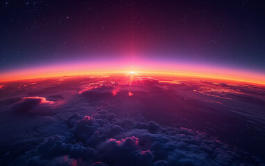 sunrise over the earth