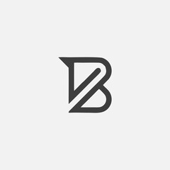 Abstract letter B logo. This logo icon incorporate with abstract shape in the creative way.