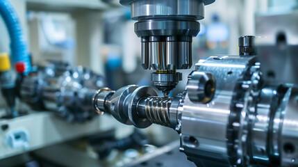 Naklejka premium Machining center Located in a high-tech factory.