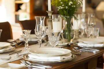 Fototapeta premium table set for a wedding reception