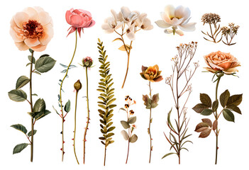Naklejka premium set of flowers
