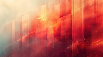 Fiery Geometric Abstract