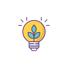 Sustainable Energy icon design with white background stock illustration