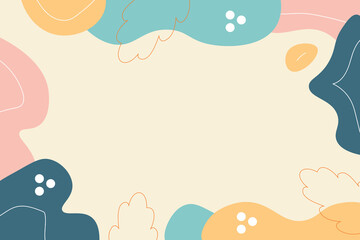 Abstract illustrative flat handraw vector element background template