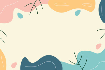 Abstract illustrative flat handraw vector element background template