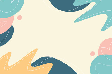 Abstract illustrative flat handraw vector element background template