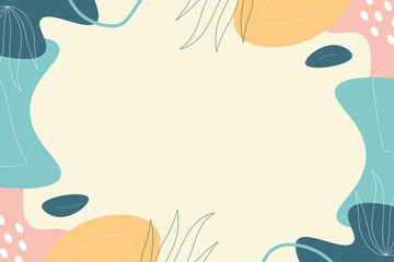 Abstract illustrative flat handraw vector element background template