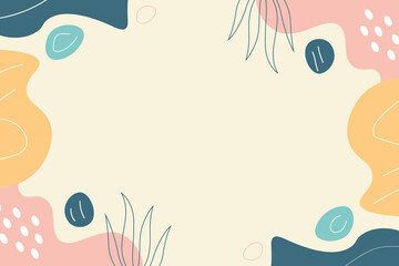 Abstract illustrative flat handraw vector element background template