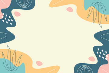 Abstract illustrative flat handraw vector element background template