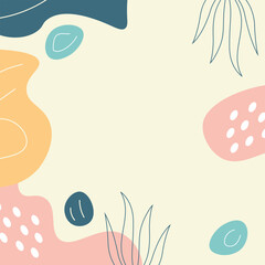 Abstract illustrative flat handraw vector element background template