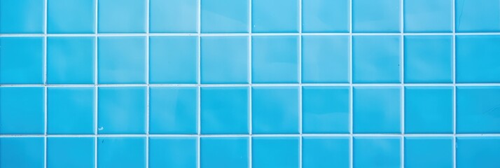 Blue and White Tile Wall