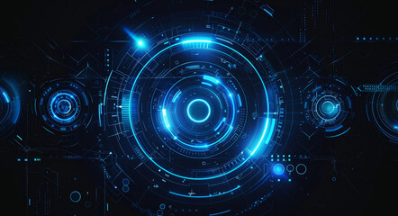 A blue circle with a lot of dots on it by AI generated image