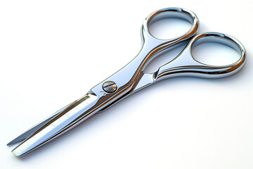 Obraz premium Pair of Sharp Scissors with a Sleek Design on a White Background 