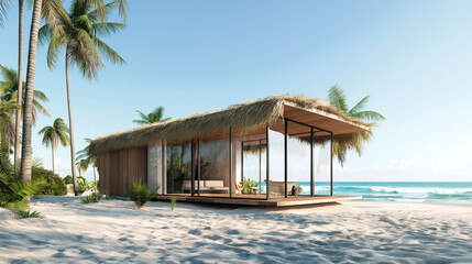 Minimal Beach Cabana Ocean View