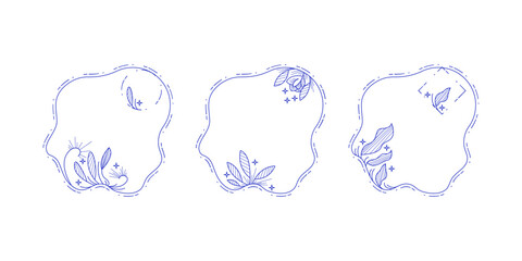 DECORATIVE ART FLORAL 23 VECTOR ILLUSTRATION OF MODERN ABSTRACT ART BACKGROUND WITH BOTANICAL LEAVES FOR PRINT, COVER, WALLPAPER, INVITATION, SOCIAL MEDIA ICON, BRANDING, STORIES, POST ETC